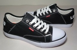 Levi&#39;s Size 7 M NORA CT CVS Black Canvas Sneakers New Women&#39;s Shoes - $68.31