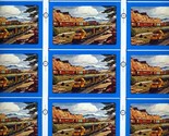 Sheet of Uncut Santa Fe Railroad Playing Cards Trains Passing in Scenic ... - $74.44