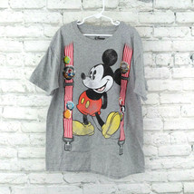 Disney Mickey Mouse T Shirt Boys Youth L 10/12 Gray Short Sleeve Crew Neck - £6.40 GBP