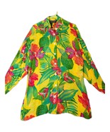 Karen Kane Shirt Womens Size 8 Hawaiian Vacation Floral Beach Button Fro... - $36.56 CAD