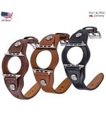 Leather Cuff Strap for Apple Watch Band Sewed Biker Punk Strap for All S... - $27.99