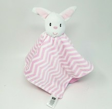 Hb Baby Bunny Rabbit Pink White Zig Zag Security Blanket Stuffed Animal Plush - $56.05