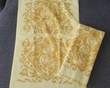 2 Hand Towels Stevens Utica Vintage Yellow/Mustard Flower made In USA VT... - $19.79