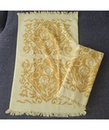 2 Hand Towels Stevens Utica Vintage Yellow/Mustard Flower made In USA VT... - $377.48 MXN