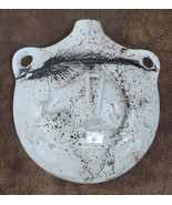 Horse Hair Art Pottery Artist Signed Sheperd Dine Wall Pocket Vase - €24,54 EUR