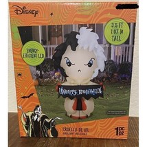 Gemmy Nightmare Before Christmas Cruella De Vil Halloween Inflatable Lights Up - £38.77 GBP