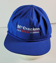 Vintage McCracken Oil &amp; Propane Hat Rope Cap Capital Caps Blue Trucker S... - £11.86 GBP