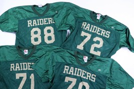 Vtg 90s Rawlings Mens 2XL XXL Raiders Mesh Crop Football Jersey Green Ha... - $22.45