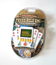 Texas Hold &#39;em Poker Showdown Electronic Handheld Game Travel Pocker Size Cards - £7.95 GBP