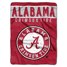 Alabama Crimson Tide plush 60&quot; by 80&quot; Raschel Blanket-Basic Design - NCAA - £31.00 GBP