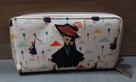 Mary Poppins Returns Disney Danielle Nicole Wallet Zip Around 7.5x4 Embroidered - £13.14 GBP