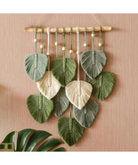 Cotton Rope Leaf Tapestry Bohemian Home Wall Decoration Room Wall Hanging - £17.42 GBP