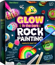 Kids Rock Painting Kit Glow in The Dark Arts Crafts Easter Gifts for Boys and Gi - £31.63 GBP