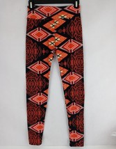LuLaRoe Leggings OS Blue With Orange Western Designs - $10.88
