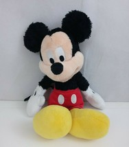 Disneyland Walt Disney World Mickey Mouse 10&quot; Fuzzy Bean Bag Plush - £11.59 GBP