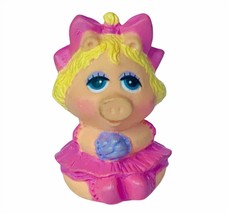 Miss Piggy toy figure muppet avon 1986 rubber pink tutu ballerina bow Henson vtg - £13.97 GBP