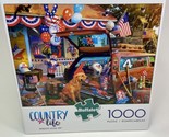 Buffalo Games Country Life 1000 Piece Puzzle  Patriotic Road Trip Wagon ... - $15.63