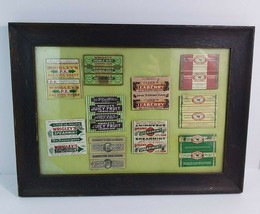 Vintage Framed Lot of 10 Chewing Gum Wrappers - Beech-Nut Wrigley&#39;s Teab... - $75.73