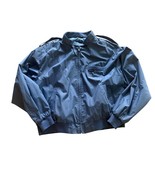 Members Only Blue Lightweight Bomber Jacket 2X Mens Full Zip Nylon Blend - $742.19 MXN