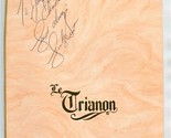 Helmsley Palace Hotel Trianon Brunch Menu Signed New York 1982 - $47.52