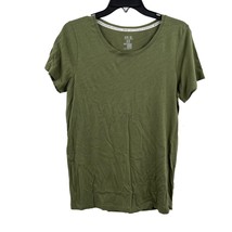 Hue Short Sleeve Crew Neck Pajama Top Green Small New - £12.89 GBP