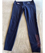 Nike Denver Broncos Football Dri Fit Navy Blue Leggings Yoga Pants Large - $33.57 CAD