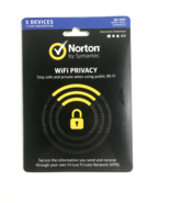 Norton by Symantec WiFi Privacy 5 Devices 1 Year Subscription NEW #1796 - $8.87