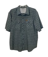 Orvis Gray Plaid Check Tech Shirt Size Mens XL UPF 30+ Short Sleeves Lig... - $17.00