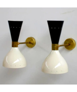 Pair of Mid-Century Modern Stilnovo Sconces Italian Wall Décor Kitchen L... - $219.55 CAD