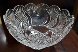 WATERFORD 10&quot; Footed Crystal Glass Fruit Bowl vgc. c1980 - £170.35 GBP