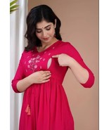Attractive Pregnant / Maternity Women Kurti Gown Suit Easy baby Feeding ... - $52.24 CAD