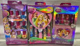 Disney Princess Beauty Sets  Lot of 3 - Lip Shine, Nail Polish, Kiss It Paint It - £25.70 GBP