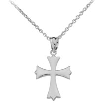 925 Sterling Silver Jerusalem Roman Catholic Cross Pendant Necklace - £25.70 GBP+