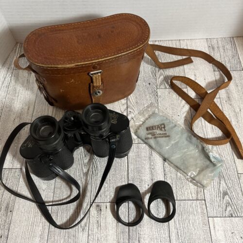 Vintage SEEFAR Binoculars Leather Velvet Case Bright Vue 6x30 #50510 - $65.41