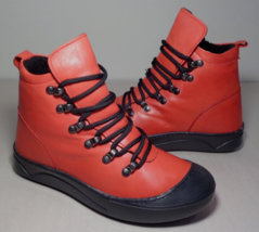 Spring Step Size 8.5 Eur 39 DARLEEN Red Leather Boots New Women&#39;s Shoes - £131.56 GBP