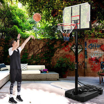 Portable Basketball Hoop Basketball System 6.6-10ft Height Adjustment - £141.03 GBP