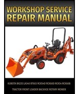 Kubota BX23S Tractor Service Manual with BT603 Backhoe and LA340 Front Loader CD - $20.45