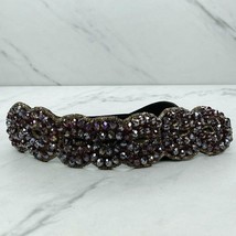 Beaded Faux Leather Stretch Belt Size Small S Womens - £7.87 GBP