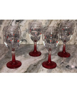 You Had Me At Merlot-Set Of 4 Cristar 10oz Water/Wine Red Stemmed Goblet... - €50,42 EUR