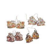 4 PCS Acrylic Cartoon Christmas Candy Gingerbread House Earrings - $34.11 CAD