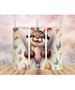 Skinny Tumbler with Straw, 20oz/30oz, Easter, Baby Otter, awd-1271 - $36.16+