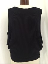 Arden B. Women&#39;s Sweater Black Knit Ribber Loose Fit Bat Wing Size Mediu... - $39.60