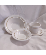 Shenango Anchor Hocking Restaurant China Set Of Four Vintage Dinner Styl... - $44.81 CAD