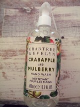 Crabtree Evelyn Crabapple And Mulberry Liquid Hand Soap Wash 16.9 Oz - £11.44 GBP