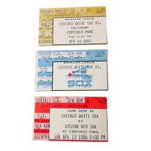 Vintage Lot of (3) Chicago White Sox Comiskey Park 1980s Baseball Ticket Stubs - £67.33 GBP