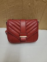 Time &amp; Tru Small Quilted Satchel Flap Closure Handbag Shoulder Purse Red - £14.68 GBP