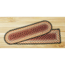Capitol Importing Burgundy-Gray-Creme - 27 in. x 8.25 in. Oval Stair Tread - $35.44