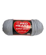 Red Heart Super Saver Yarn Light Gray No Dye Lot 4 Ply Worsted 8oz Yarn New - £4.02 GBP