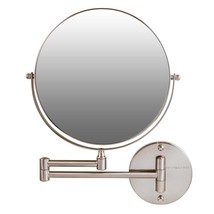 Ovente 9" Wall Mount Makeup Mirror, 1X & 10X Magnifier, Adjustable Spinning Doub - £43.17 GBP