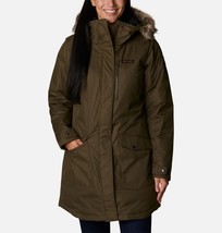 New Columbia Women&#39;s Suttle Mountain Long Insulated Jacket Olive Green Large - £134.52 GBP